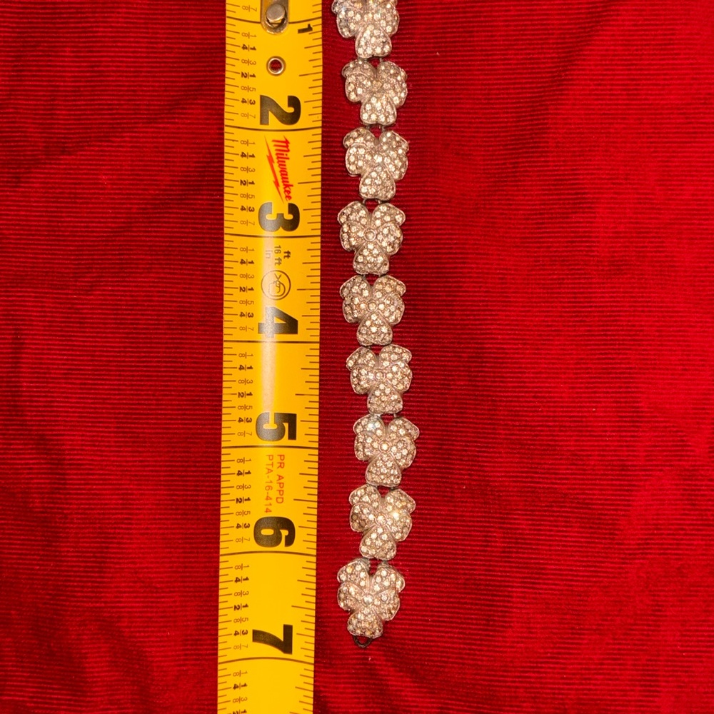 Elegant Silver Rhinestone Bracelet